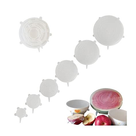 Silicone Stretch Lids - 12 Pieces Reusable Food Covers - Various Sizes ...
