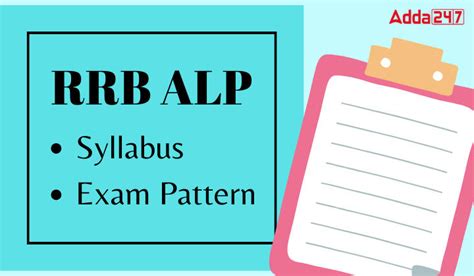 RRB ALP Syllabus 2024, Exam Pattern For CBT 1 and CBT 2 Exam
