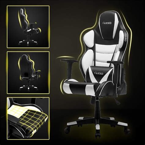 HugHouse Musso Contoured Gaming Chair Adults Racing Computer India | Ubuy