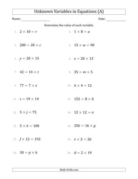 Image result for Multiplication Equations