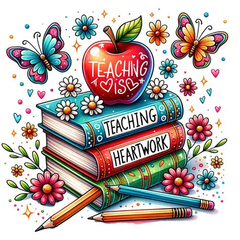 Sublimation de professeur PNG : Clipart de conception de coeur ...