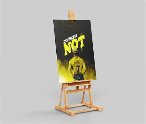 MS Dhoni “Definitely Not” Poster – CSK Captain Cool Retirement Quote W ...