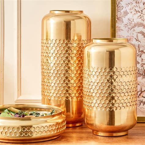 Buy Austin Metal Honeycomb Vase from Home Centre at just INR 1699.0