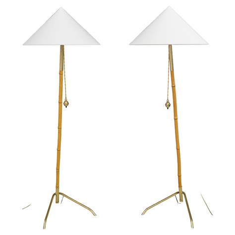 Two Rupert Nikoll Floor Lamps, circa 1950s For Sale at 1stDibs