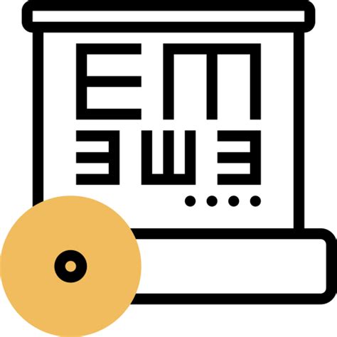 Snellen-diagramm icon Meticulous Yellow shadow | Freepik