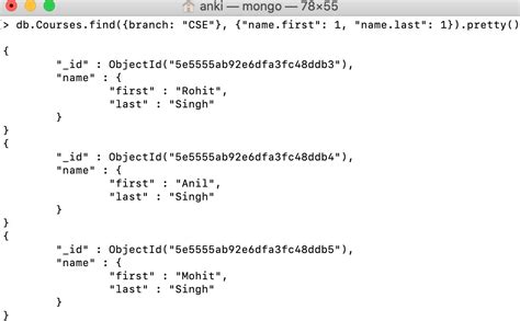 MongoDB Query Document 的图像结果