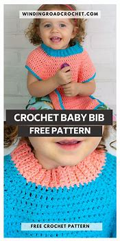 Image result for Free Cotton Yarn Patterns for Baby Bibs to Crochet