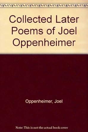 Buy Collected Later Poems of Joel Oppenheimer Book Online at Low Prices ...