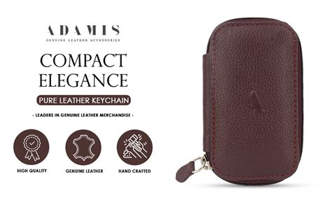 Adamis Leather Keychain Holder Pouch, Key Case, Soft Strong and Compact ...