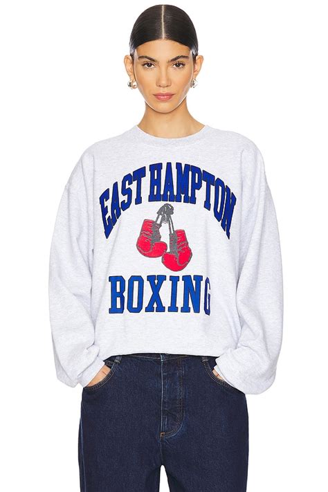 firstport East Hampton Boxing Crewneck in Ash | REVOLVE