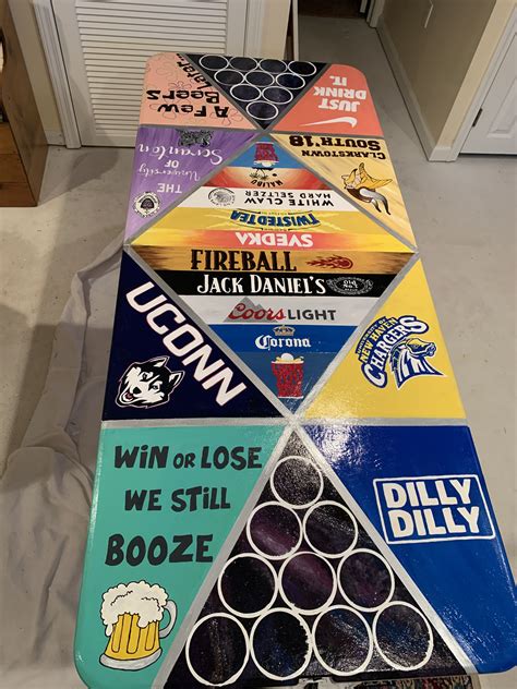 Painted pong table | Beer pong table diy, Beer pong table designs, Diy ...