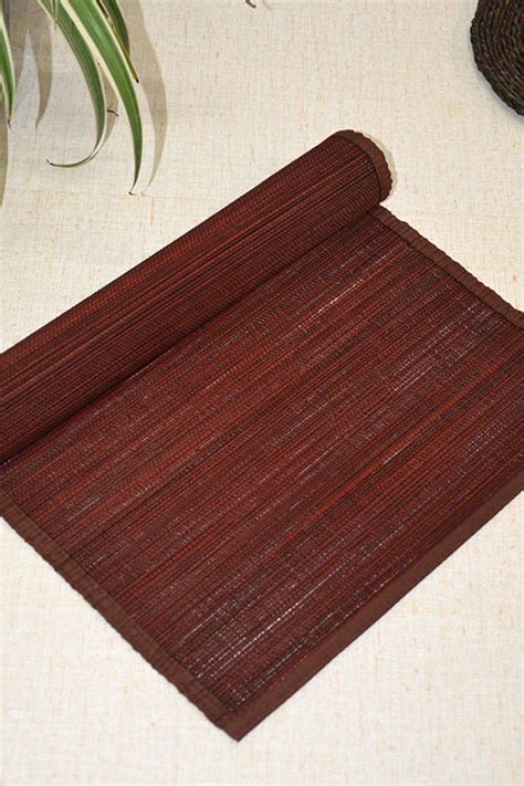 Dharini Bamboo Plain Runner Medium - Brown – Okhaistore