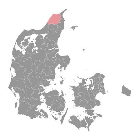 Premium Vector | Hjorring Municipality map administrative division of Denmark Vector illustration