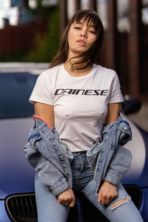 women, model, brunette, hair on face, looking at viewer, nipples through clothing, hard nipples ...