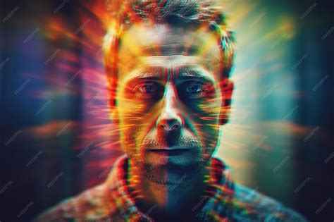 Premium Photo | Schizophrenic man with mental disorders and paranoia in ...