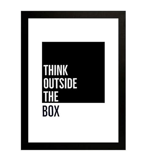 Interio Crafts Think Outside The Box Inspirational Motivational Quote ...