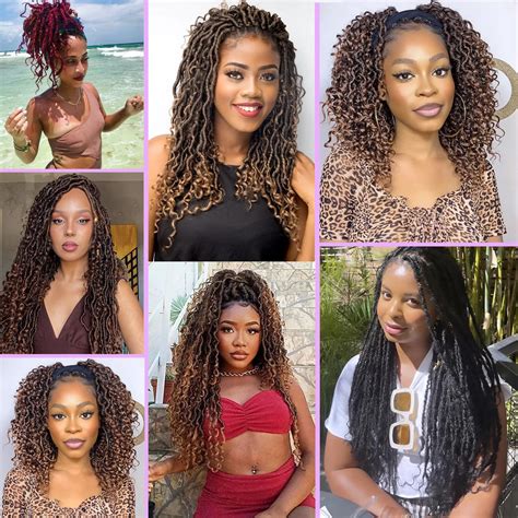 Snapklik.com : Leeven 14 Inch 7 Packs Goddess Faux Locs Crochet Hair ...
