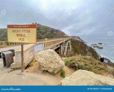 Historic Rocky Creek Bridge in California Stock Image - Image of ...
