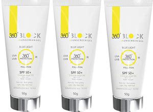 360 Block Sunscreen - SPF 50+ PA+ Sunscreen Gel SPF 50+ : 50 GM : Pack ...