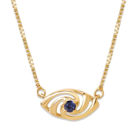 14KT Yellow Gold Divine Evil Eye Necklace
