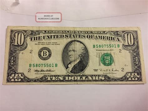 1995 $10 Bill