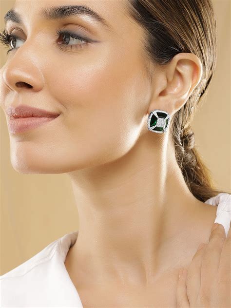 Garden Glow American Diamond Zirconia Studs – Rubans