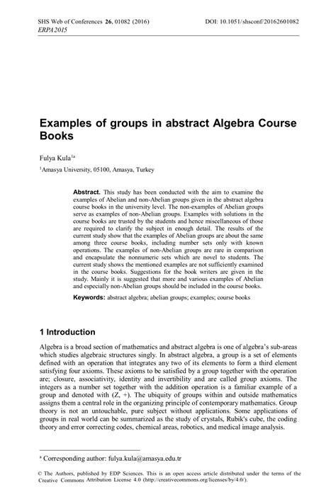 Image result for Abstract Algebra Groups