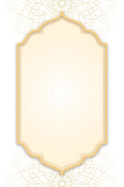 Frame islamic 9. gold color background with frame and mandala element ...