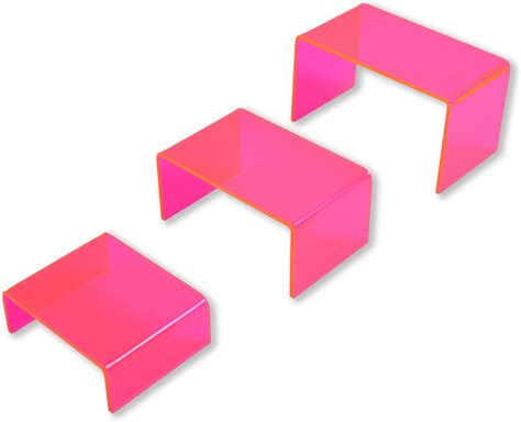 Buy X-FLOAT Neon Pink Acrylic Display Risers (Set of 6) Online at ...