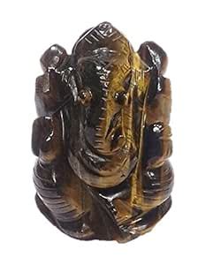 Gemporium Ganesha Tiger Eye Gem Stone,Brown : Amazon.in: Jewellery