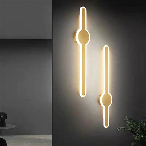 Lamper LED Sword Light Behind Black Golden Luxurious Acrylic Wall ...