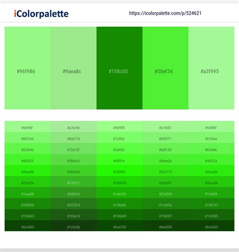 36+ Green And Lawn Green Color Palettes & Gradient Ideas | iColorPalette