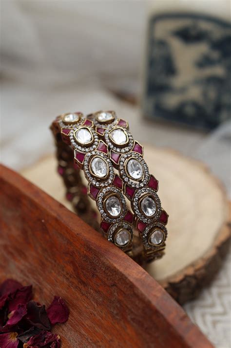 Macie Blue Polki Pacheli Bangle – Do Taara