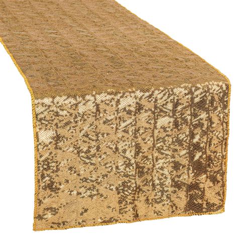 Glitz Sequin Table Runner - Diamond Gold– CV Linens
