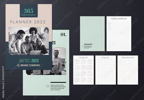 Daily Planner 2023 Layout Stock Template | Adobe Stock