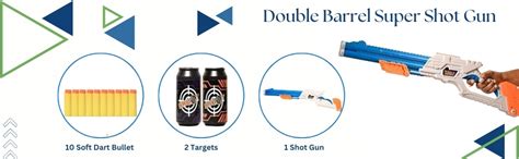 Braintastic Double Barrel Super Shot Gun with Ejecting Shells-10 Soft ...