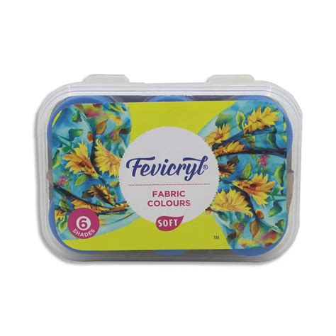 Fevicryl Fabric Colour Soft 6 Shades – Vibrant Paint Set for Fabrics