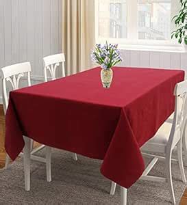 Buy Airwill 100% Cotton Solid Pattern 4 Seater Square Table Cover Sized ...