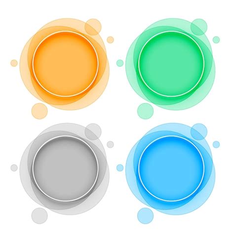 Set of colorful round shape element frame design | Free Vector