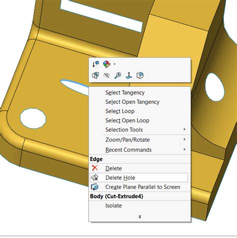 Image result for SolidWorks Add a Through Hole