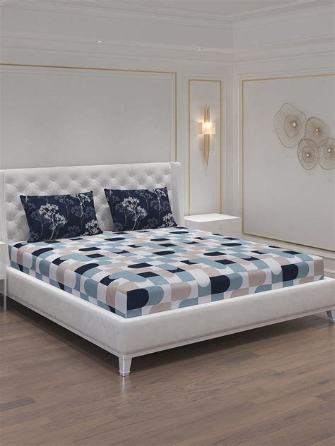 Buy MOCA by Monte Carlo 104 GSM Cotton Double Bedsheet (2 Pcs Set ...