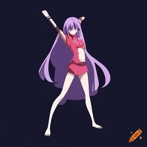 The anime character mine from akame ga kill barefoot on Craiyon