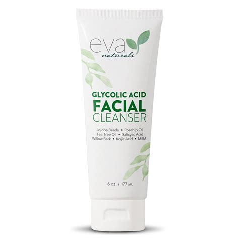 Brandclub - Eva Naturals Glycolic Acid Facial Cleanser – Exfoliating Face Wash with Salicylic ...