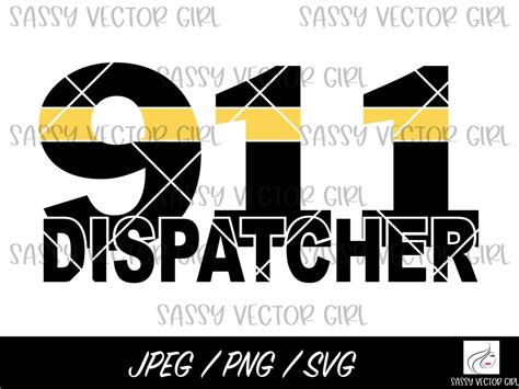 Buy 911 Dispatcher SVG, Dispatcher Cut File, Thin Yellow PNG ...