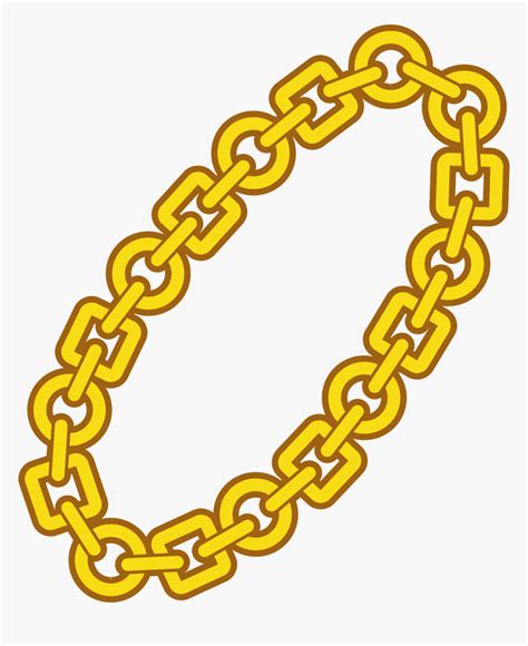 Transparent Chain Clipart - Cartoon Gold Chain Png, Png Download - kindpng