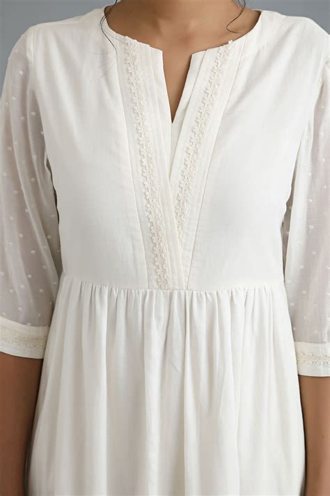 Buy All White Kurta Dress | Latest Dresses for Women Online : Ancestry