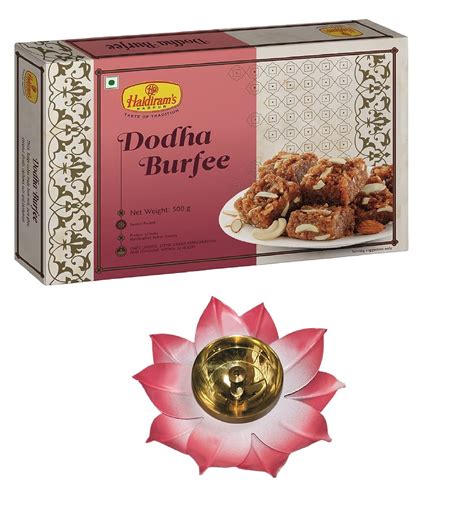 Haldiram's Nagpur Dodha Burfee 500g with Medium Diya : Amazon.in ...