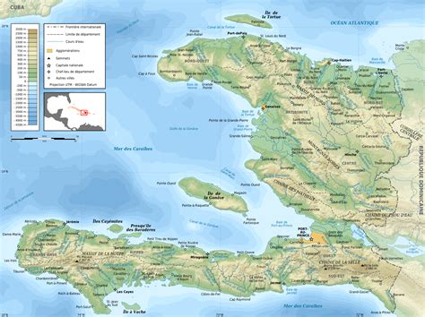 Mapa Haiti - Haiti mapa fizyczna, samochodowa, topograficzna i inne