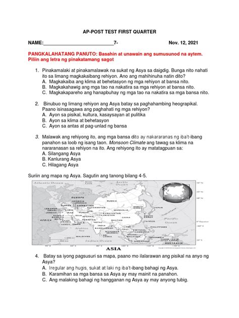 Image result for 3rd Grade Module 7 Post-Test Printable