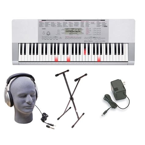 Casio LK280 Lighted Key Premium Keyboard Pack with Headphones, Power ...